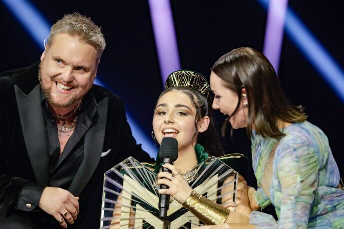 WON: Norwegian-Italian Alessandra won the Norwegian final of Melodi Grand Prix in Trondheim Spektrum with the song
