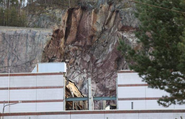 Parts of a building at Saugbrugs collapsed in Halden – NRK Oslo og Viken – Local news, TV and radio