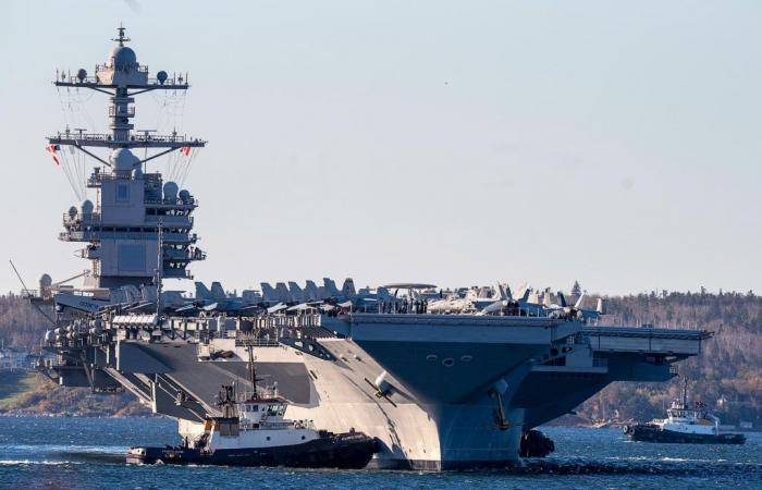 The aircraft carrier USS “Gerald R. Ford” arrives in Oslo
