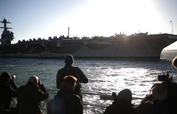 The aircraft carrier USS Gerald R. Ford arrives in Oslo