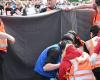Man received life-saving first aid in the finish area during the Bergen City Marathon